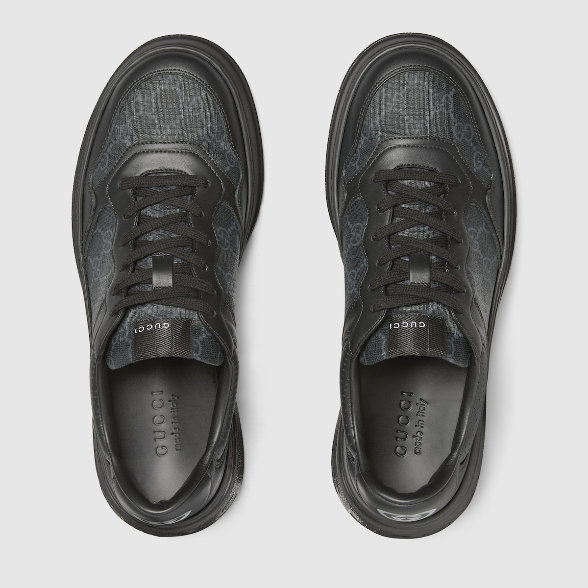 Men's chunky sneaker with GG in black GG Supreme | GUCCI® US