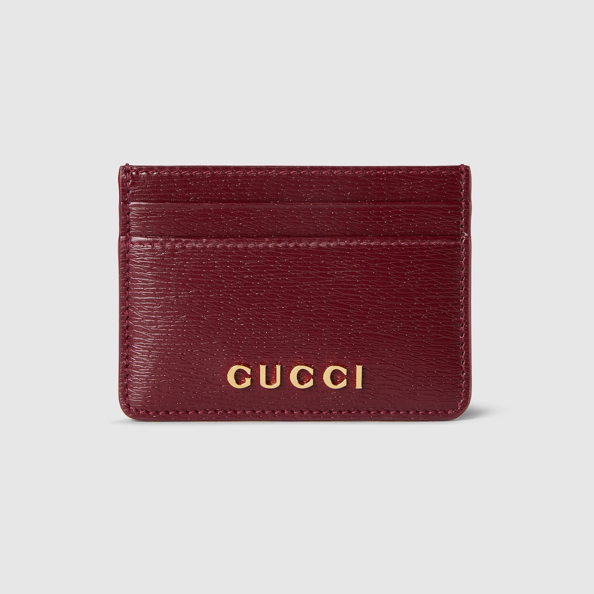 GUCCI スクリプト パスケースグッチ ロッソ アンコーラ（深い赤