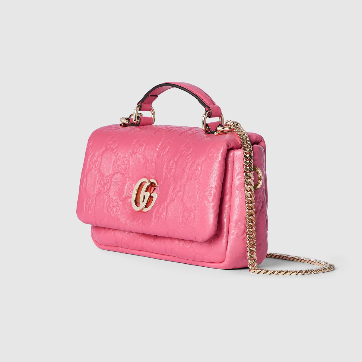 ハンドバッグ PINK LEATHER TOP HANDLE BAG 806017_AAD5U_6627_002_068_0000