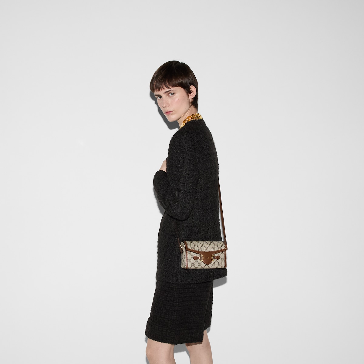 Gucci Horsebit 1955 mini bag in beige and dark brown GG Supreme GUCCI Canada
