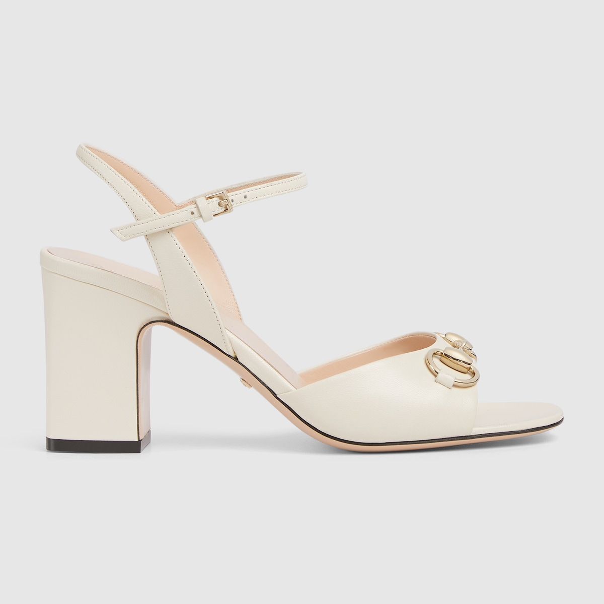 GUCCI Women s Horsebit Sandal White Leather