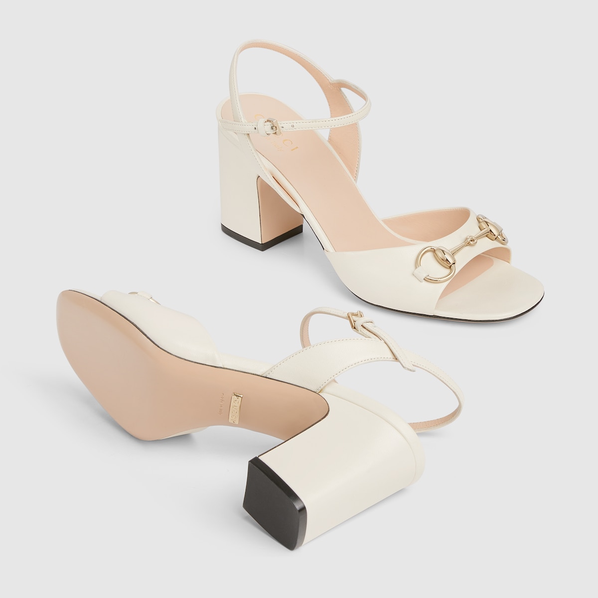 Women s Horsebit sandal in white leather GUCCI Canada