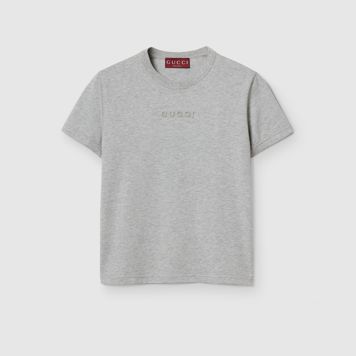 レビュー高評価商品 in T-shirt embossed jersey Cotton grey US GUCCI® | mélange トップス