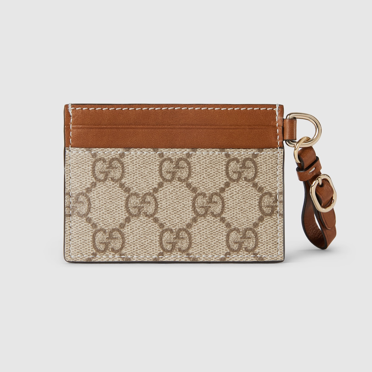 カードケース・名刺入れ GUCCI BROWN OPHIDIA CARD HOLDER Ophidia card case in beige and dark brown fabric | GUCCI® US