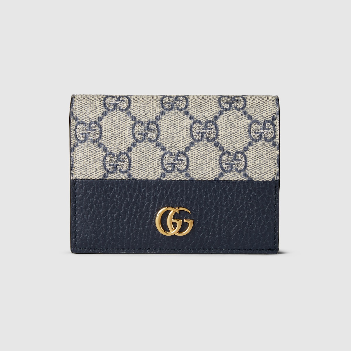 【美品】 GUCCI【グッチ】 ダブルG マネークリップ ウォレット ダブルG バイカラー ミディアム ウォレットGGスプリーム