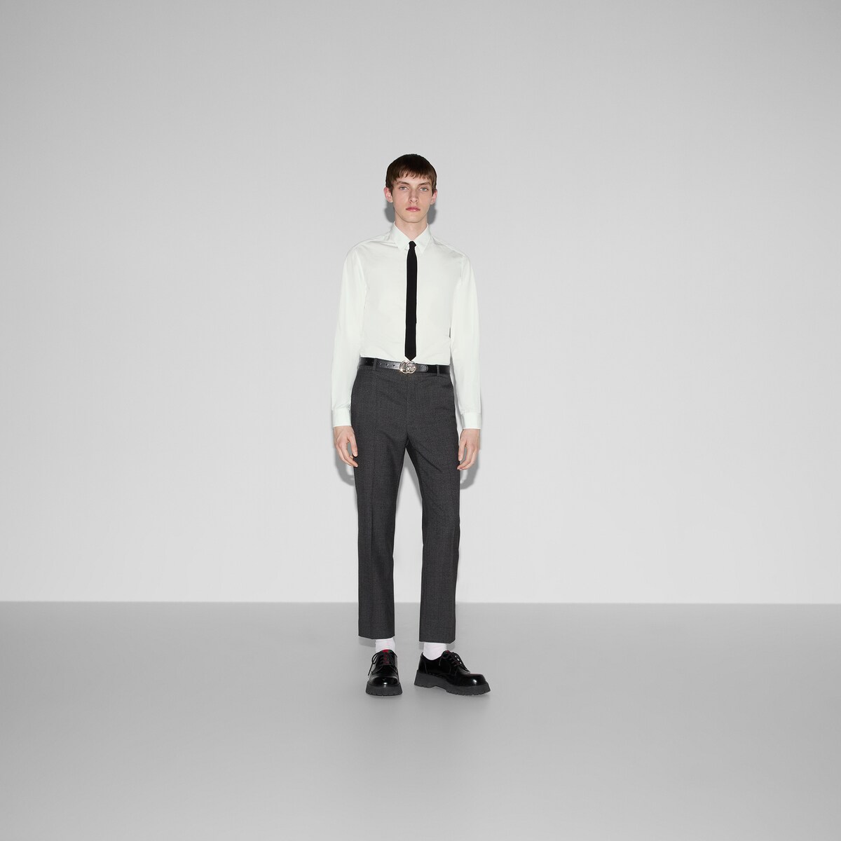 GUCCIコットンポプリンシャツ(お値下げしました！) ダブルG付き コットン ポプリン シャツ ・ペールブルー | GUCCI公式