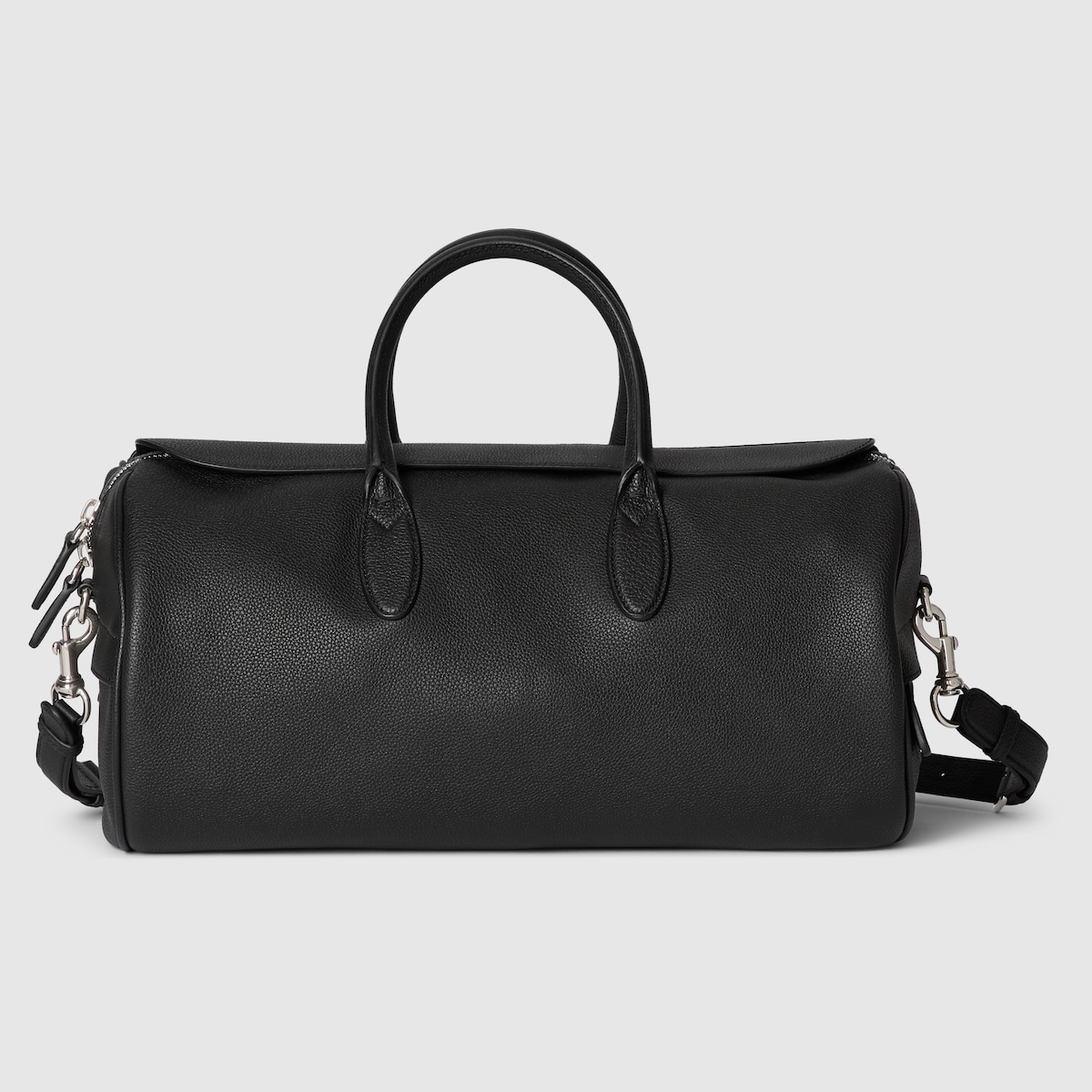 Sac de voyage taille moyenne en cuir noir GUCCI LU