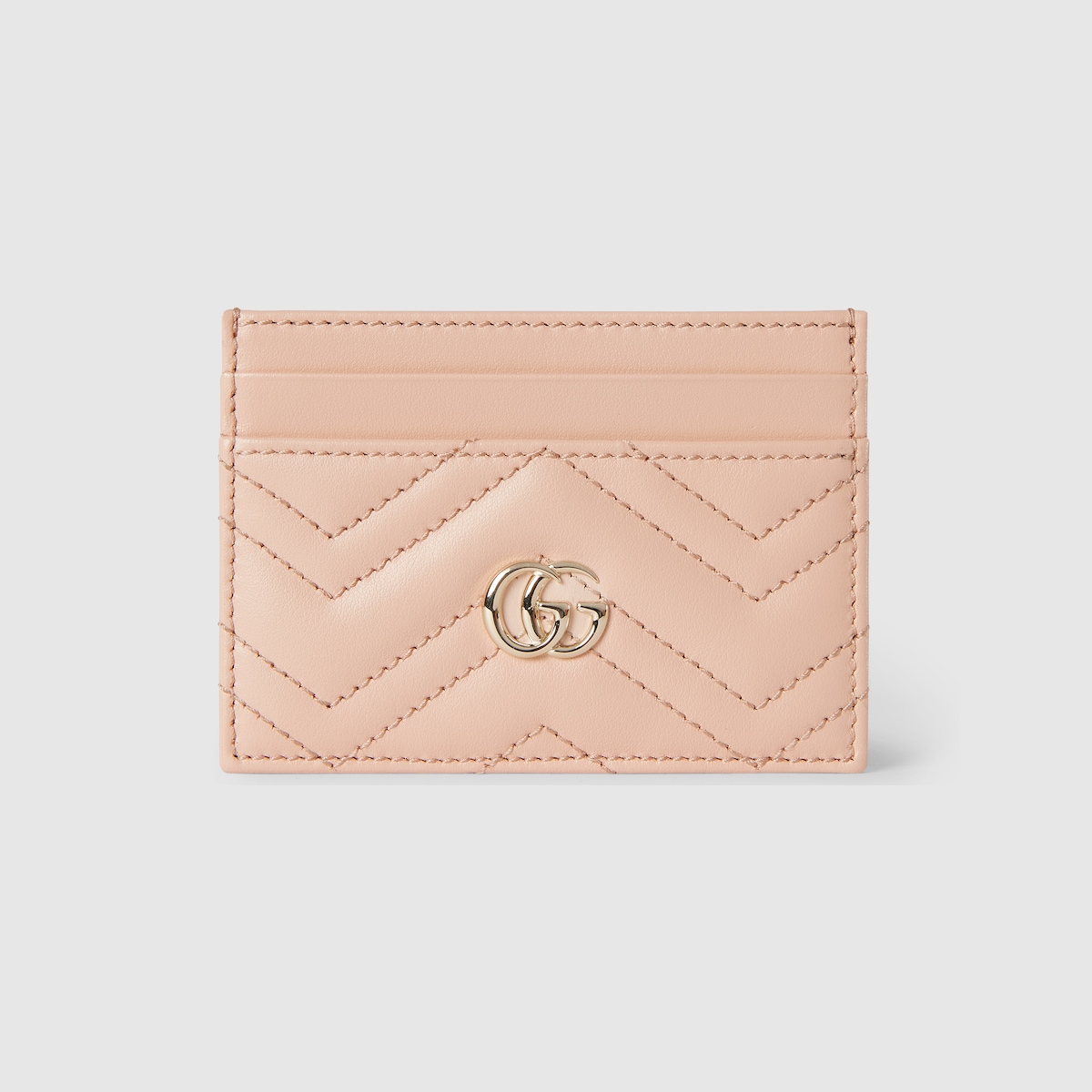 GG Marmont card case in light pink leather GUCCI® TH