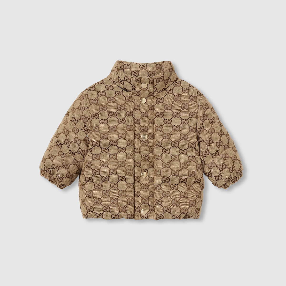 GUCCI　アウター　4才 Children's GG canvas padded jacket in camel and dark brown | GUCCI® US