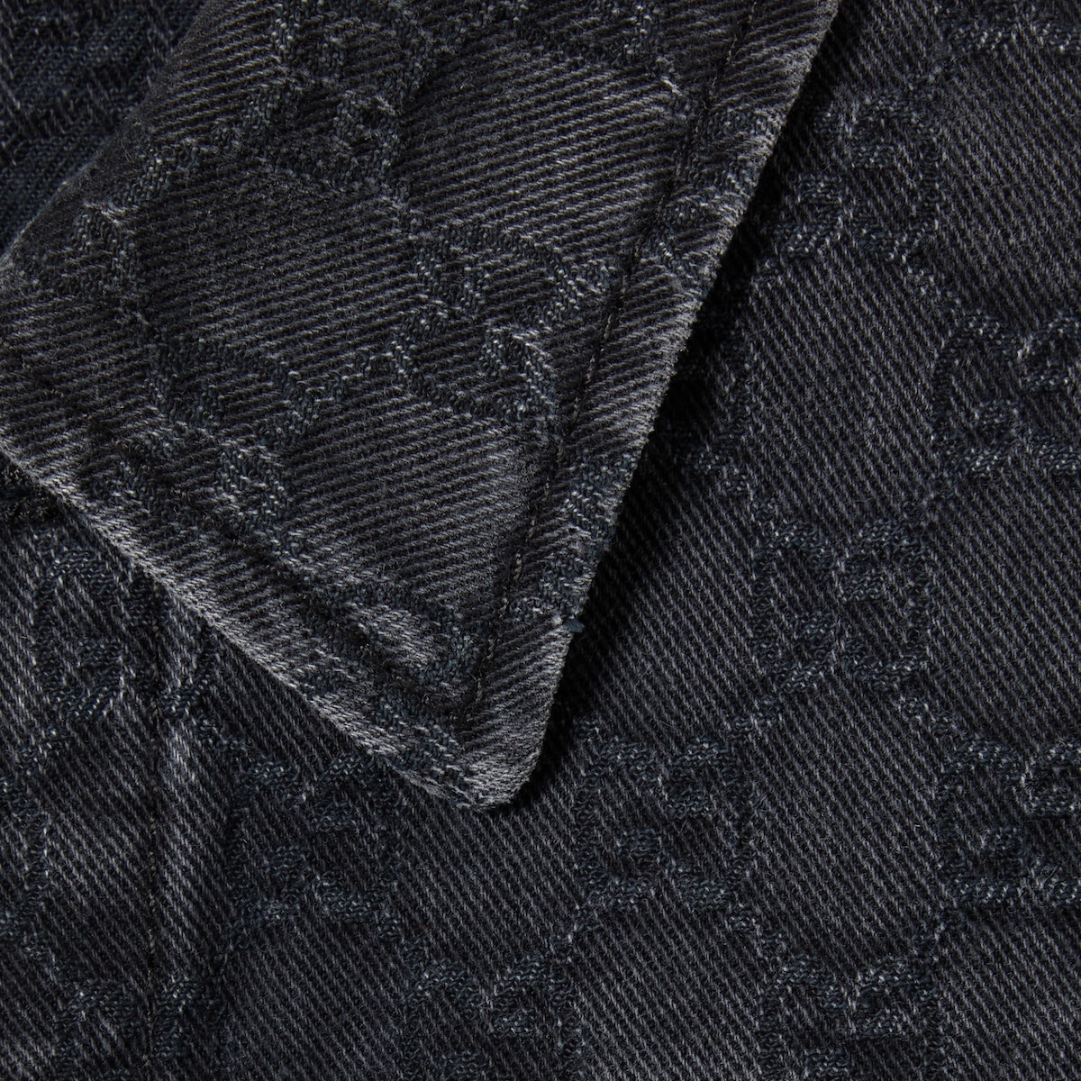 チルドレンズ〕GGデニム ジャカード ジャケット ・ダークグレー