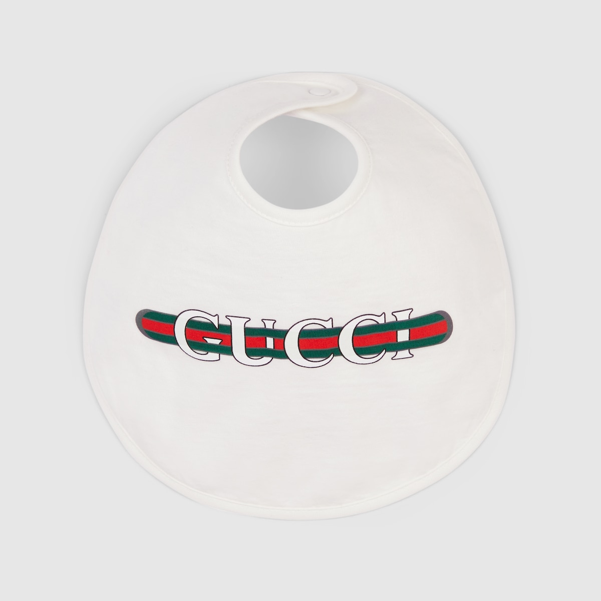 Bavaglino neonato in cotone stampato in bianco GUCCI® IT