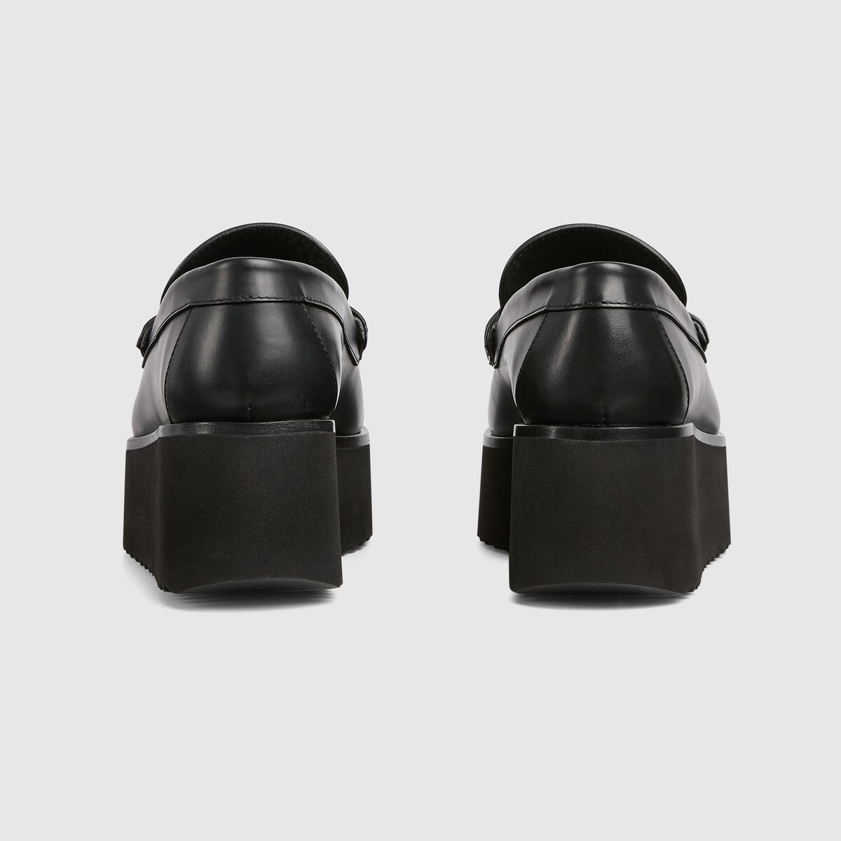 Women's Double G creeper loafer in black leather GUCCI® Australia