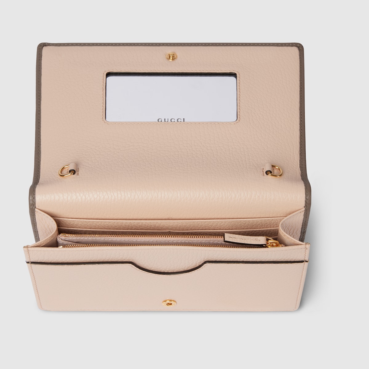 Gucci Marmont Chain Wallet Brown Cowhide 254969