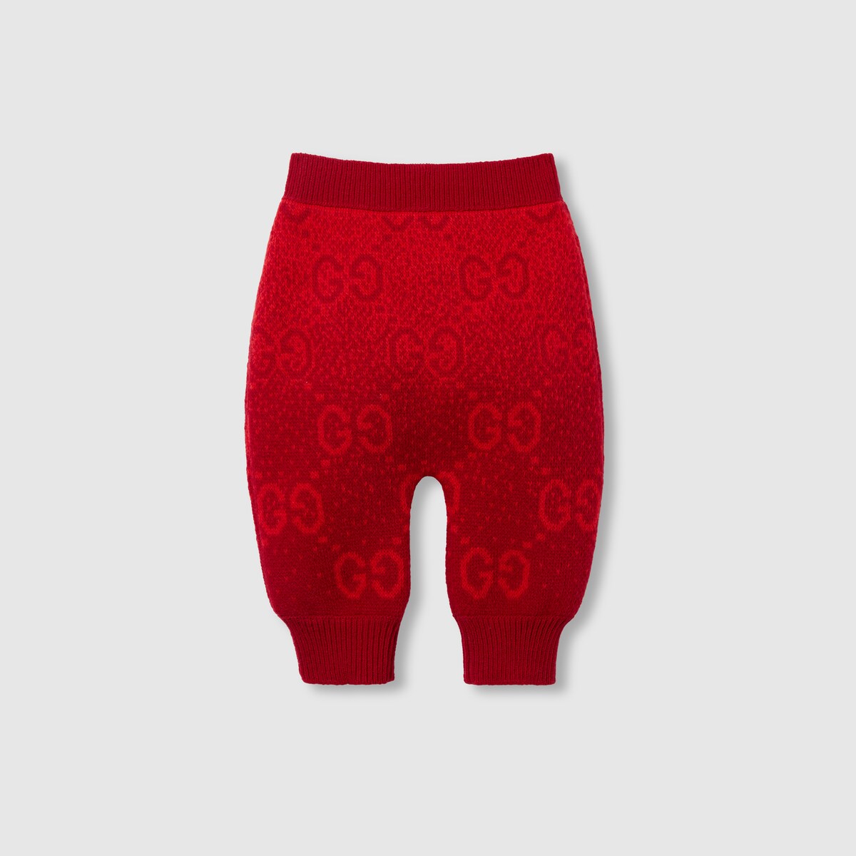Baby GG wool jacquard pant in dark red and red GUCCI® UK