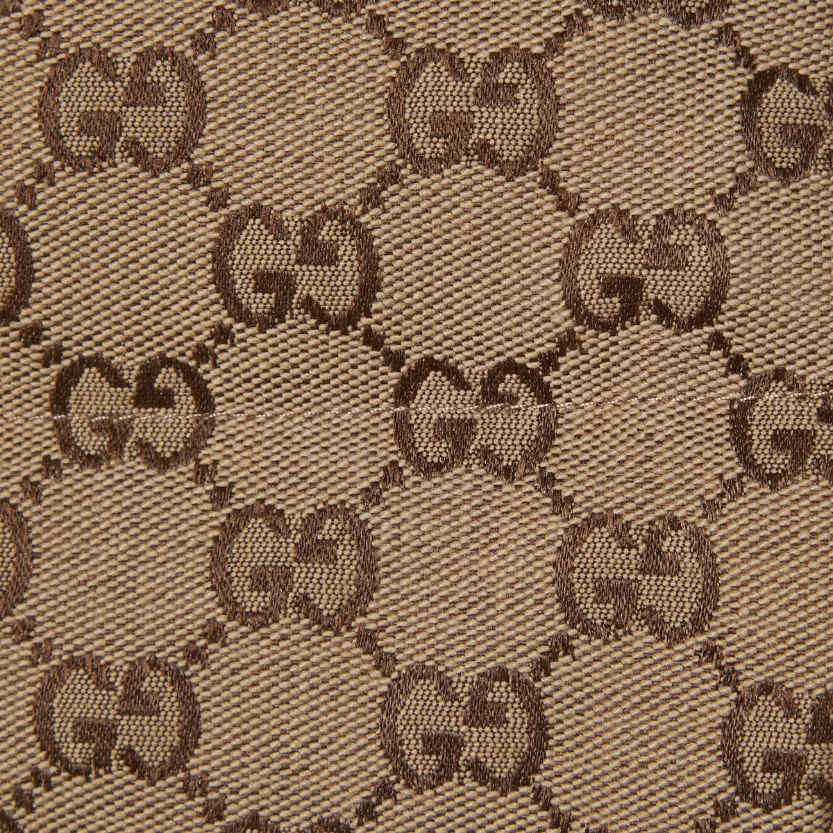 Children's GG canvas padded jacket in camel and dark brown