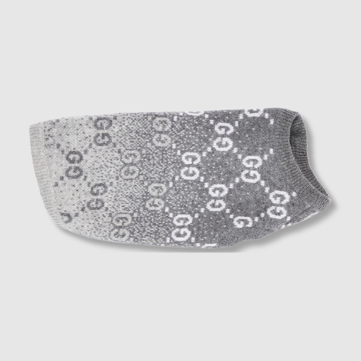 Wool jacquard pet jumper in grey and white | GUCCI® NL