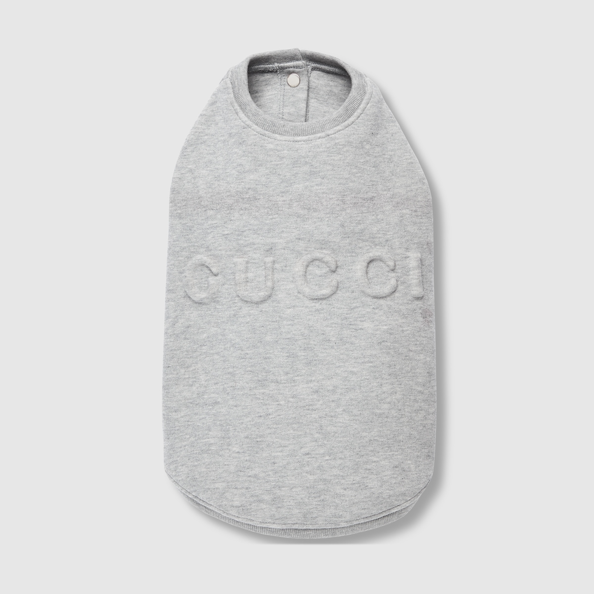 Embossed cotton pet sweatshirt in light grey | GUCCI® US