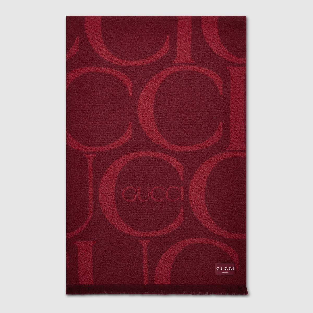 Gucci wool bouclé blanket in Gucci Rosso Ancora red GUCCI® Canada