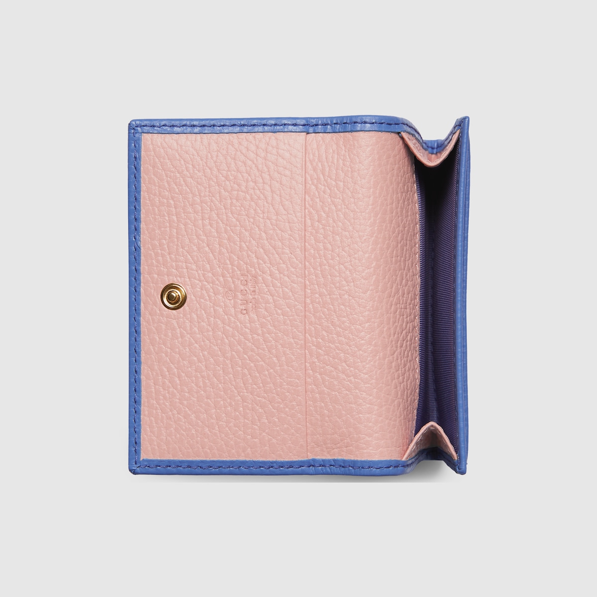 【新品未使用】GUCCI ダブルG バイカラー カードホルダー　ライラック 箱有 ダブルG】GUCCI バイカラーカードケース (GUCCI/カードケース