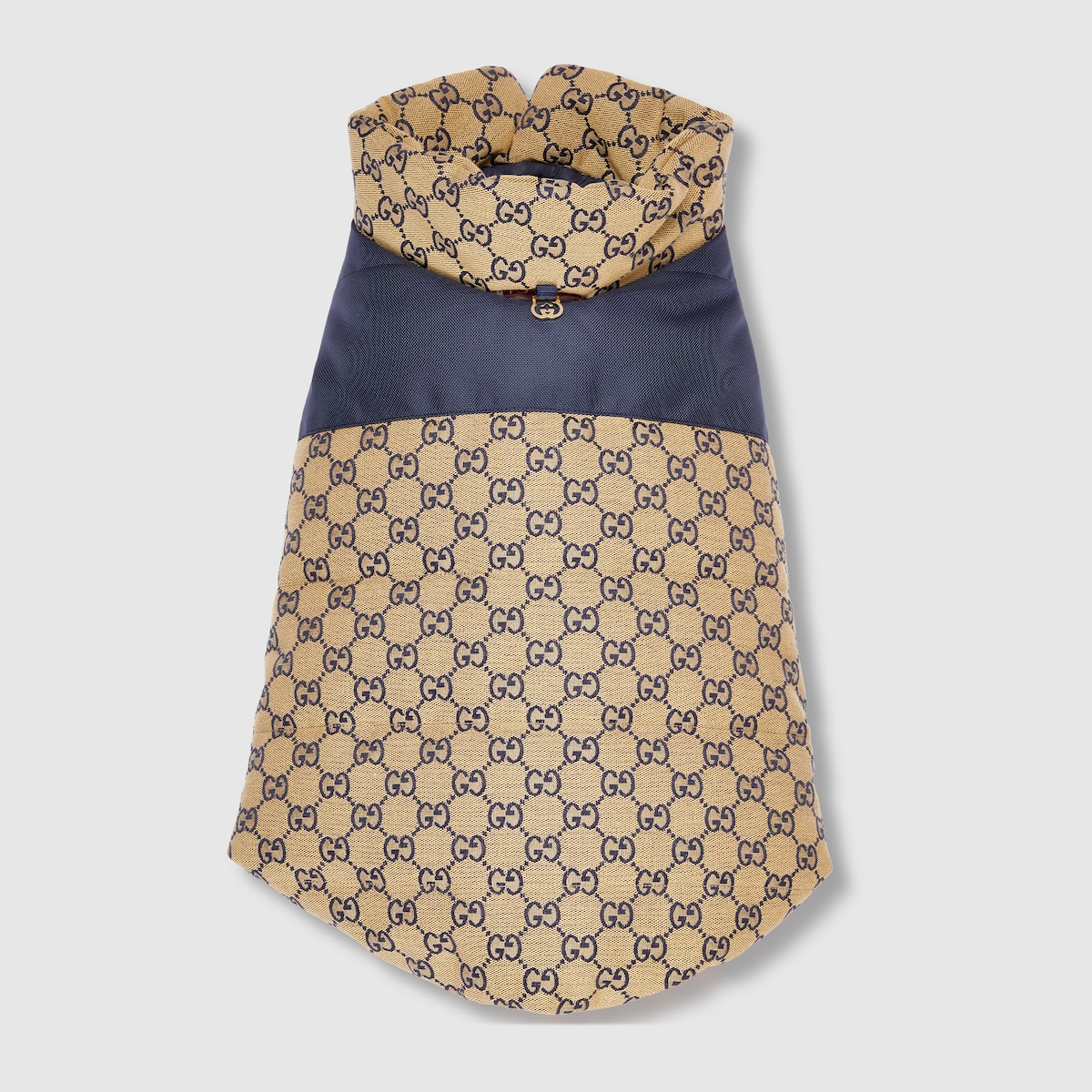 Reversible GG pet coat in beige and blue | GUCCI® US