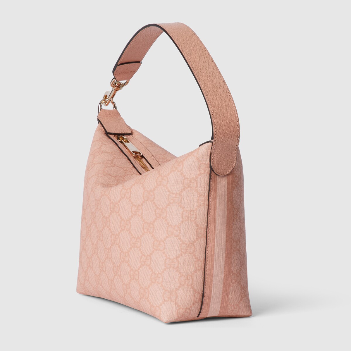SUPER MINI SHOULDER BAG 21 IN BALLERINA PINK EMBOSSED CALFSKIN