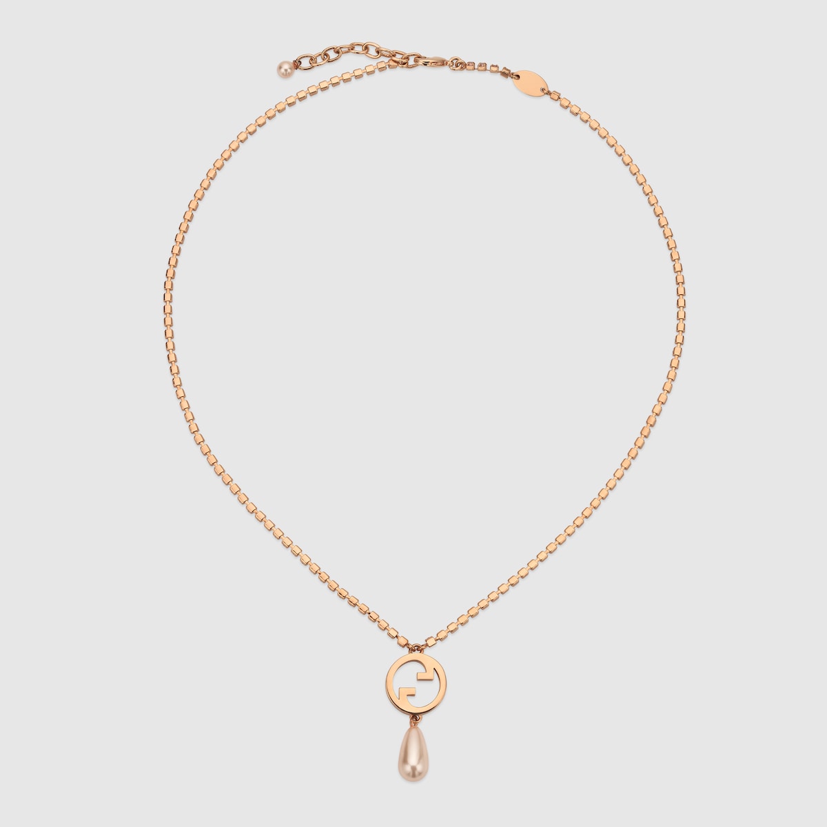 ネックレス・ペンダント GUCCY Crystal Necklace Gucci Blondie crystal necklace in rose gold-toned metal
