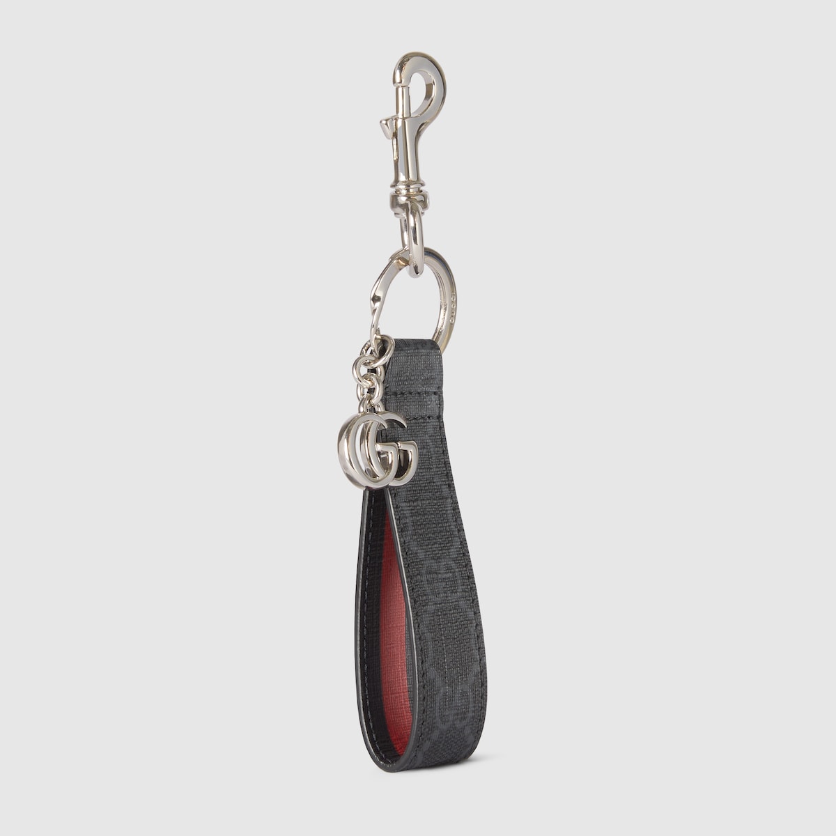GG keychain with Double G in black Supreme canvas - thumbnail 2
