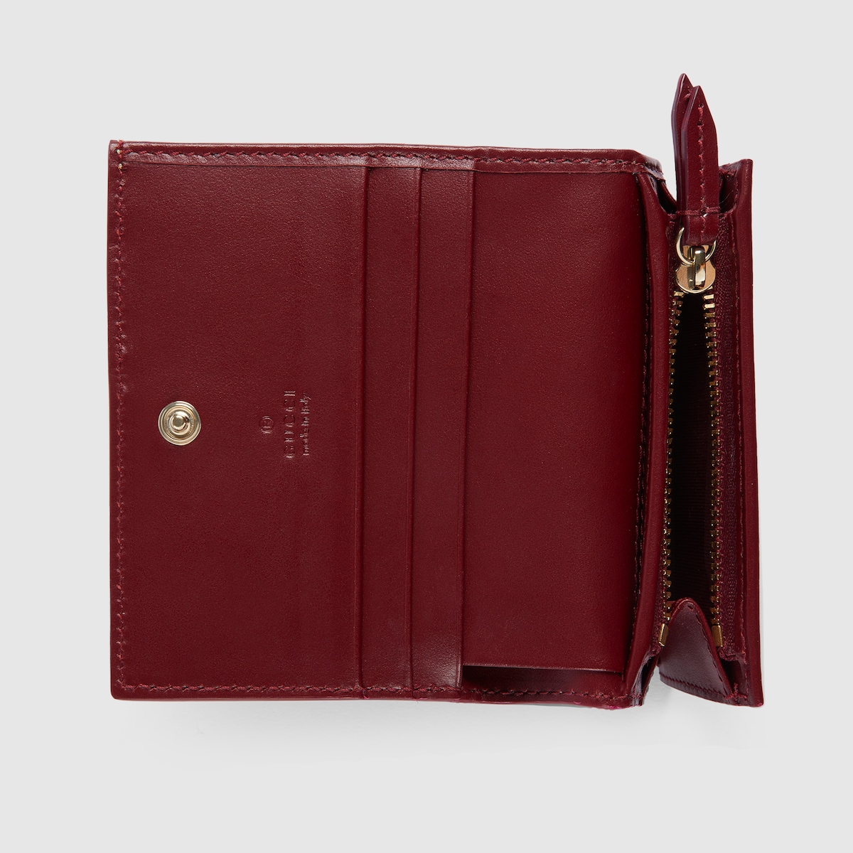 Mini wallet with Gucci script in black leather | GUCCI® US