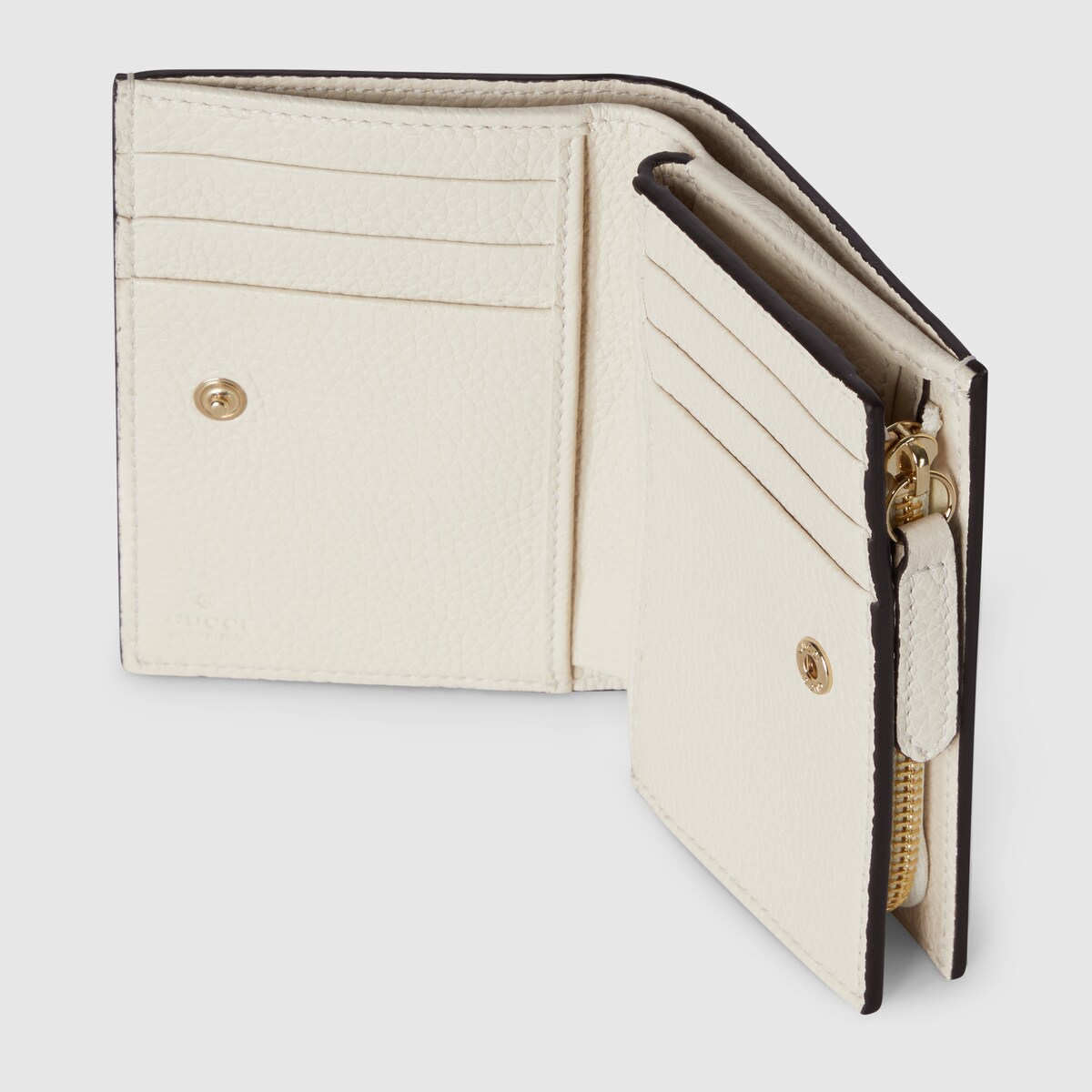 GGエンブレム〕スモールウォレット ・アイボリー レザー | GUCCI公式 