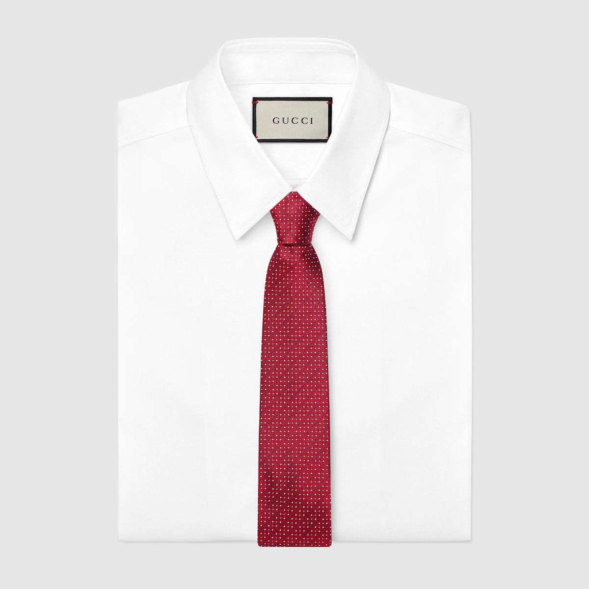 【関税＆送料込み】Gucci Logo-Jacquard Silk Tie Gucci logo silk jacquard tie in light blue and light grey