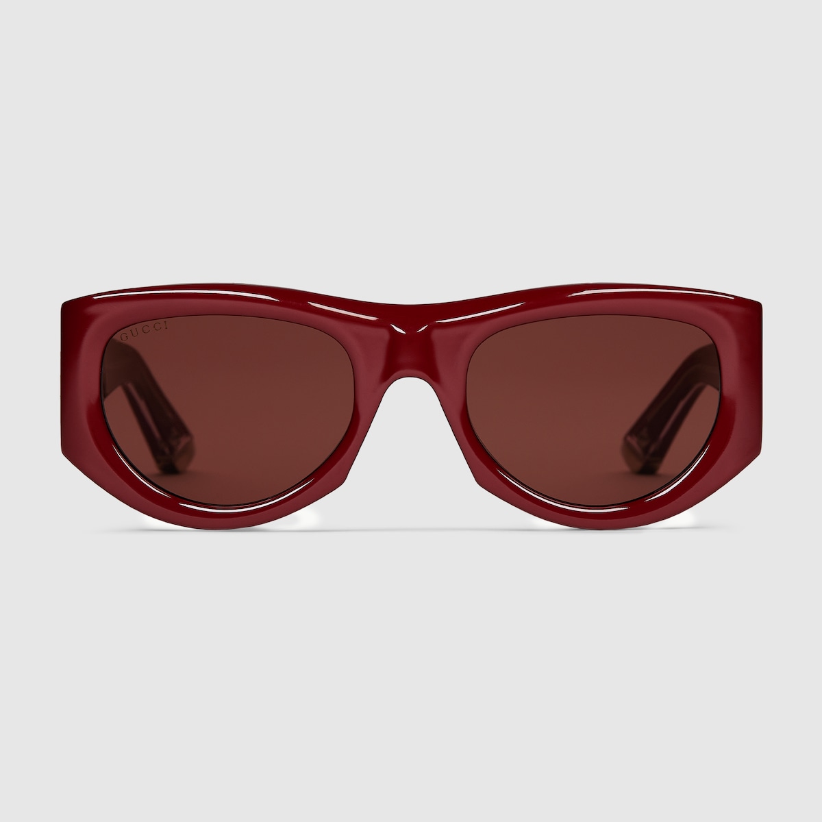 サングラス GUCCI SILVER/RED OVAL SUNGLASSES Oval frame sunglasses in silver-toned | GUCCI® US