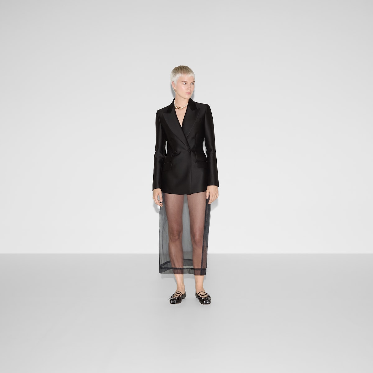 Wool silk gabardine jacket