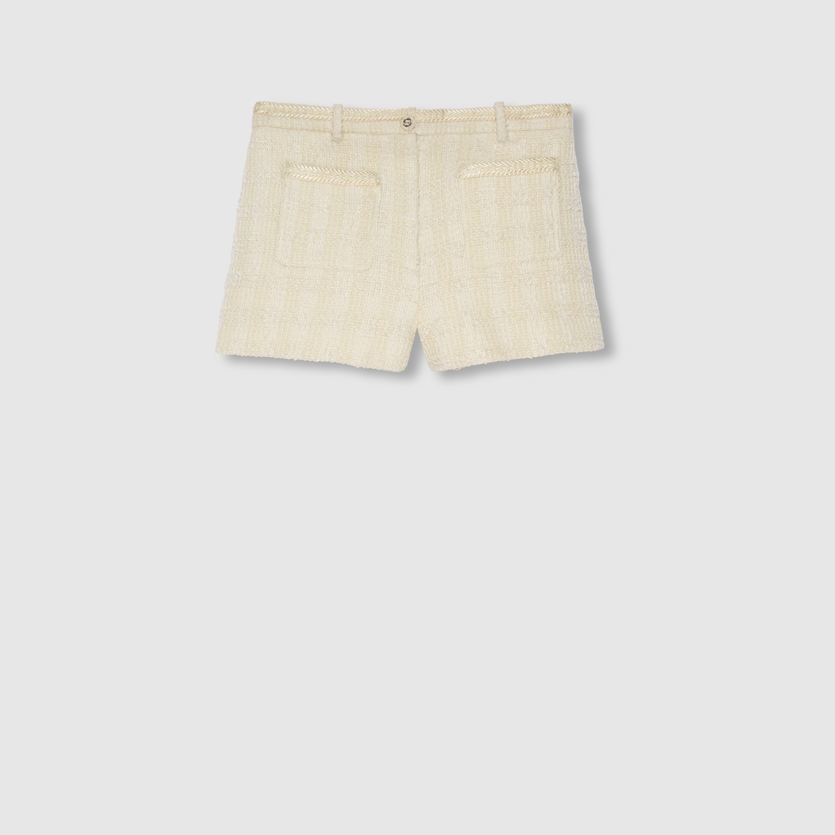 ショートパンツ Gucci Ivory Tweed Shorts Wool tweed shorts in ivory | GUCCI® SI