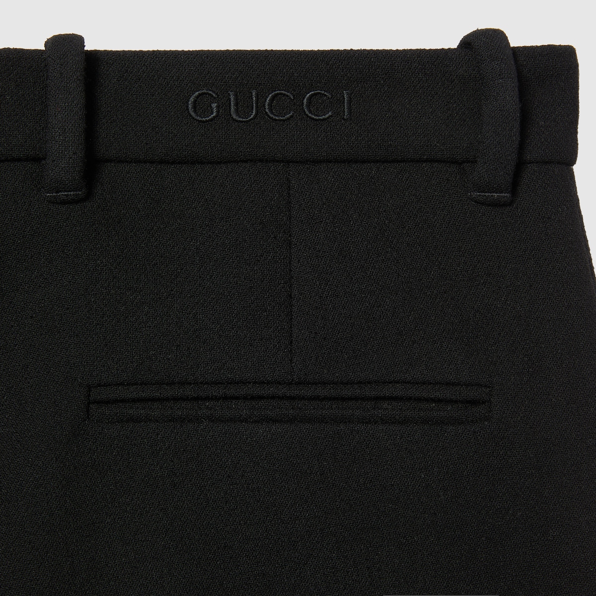 ライトウールクレープ パンツ ・ブラック | GUCCI公式