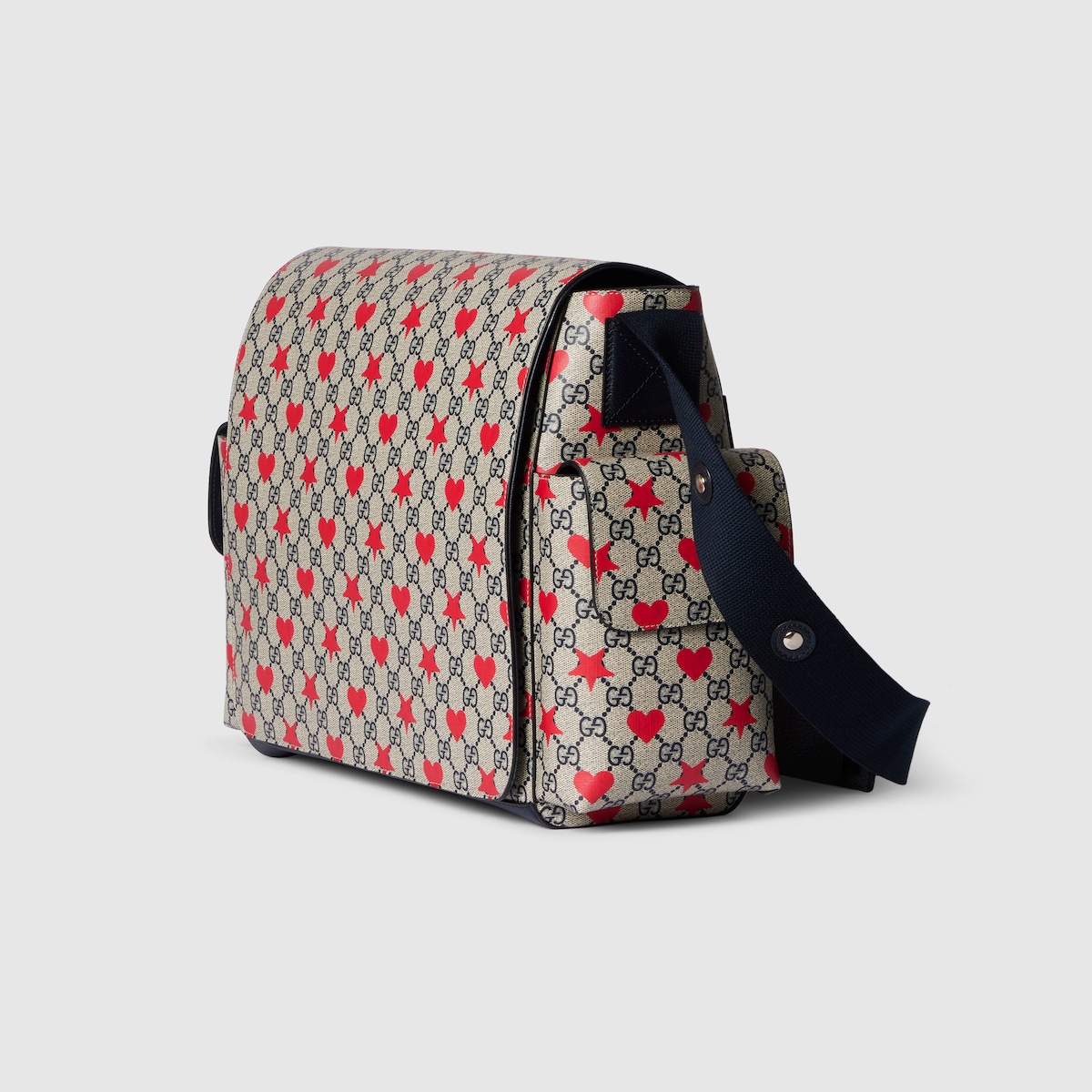 ラージ チェンジングバッグ ・ベージュ＆ブルー | GUCCI公式