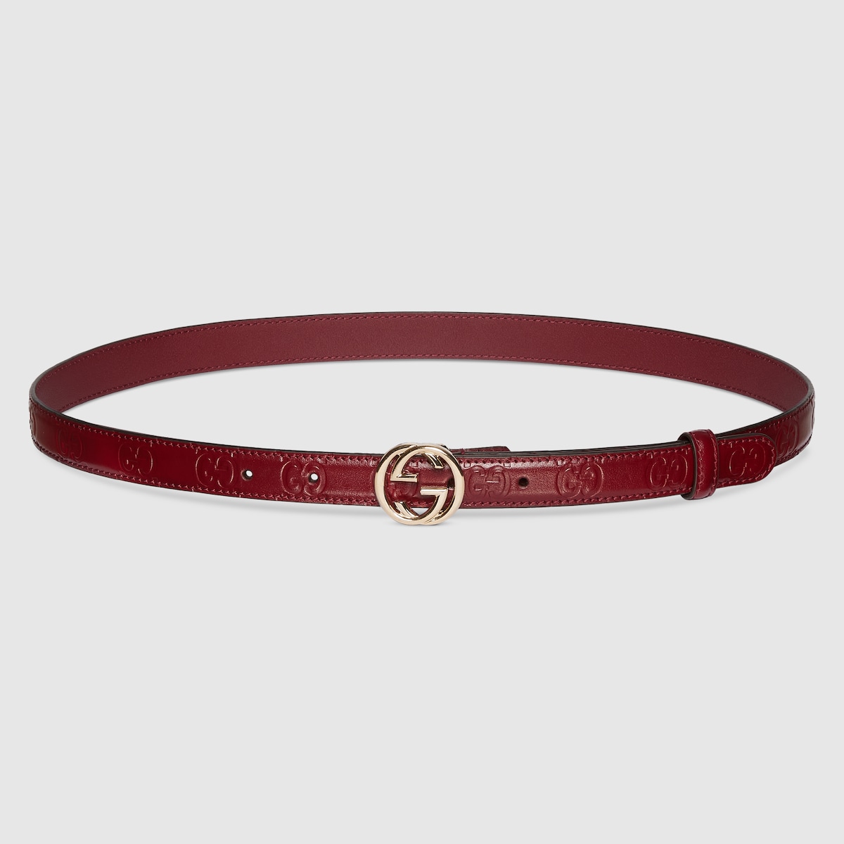GUCCI レザーベルト GUCCI インターロッキングGucciベルト バイカラー レザー