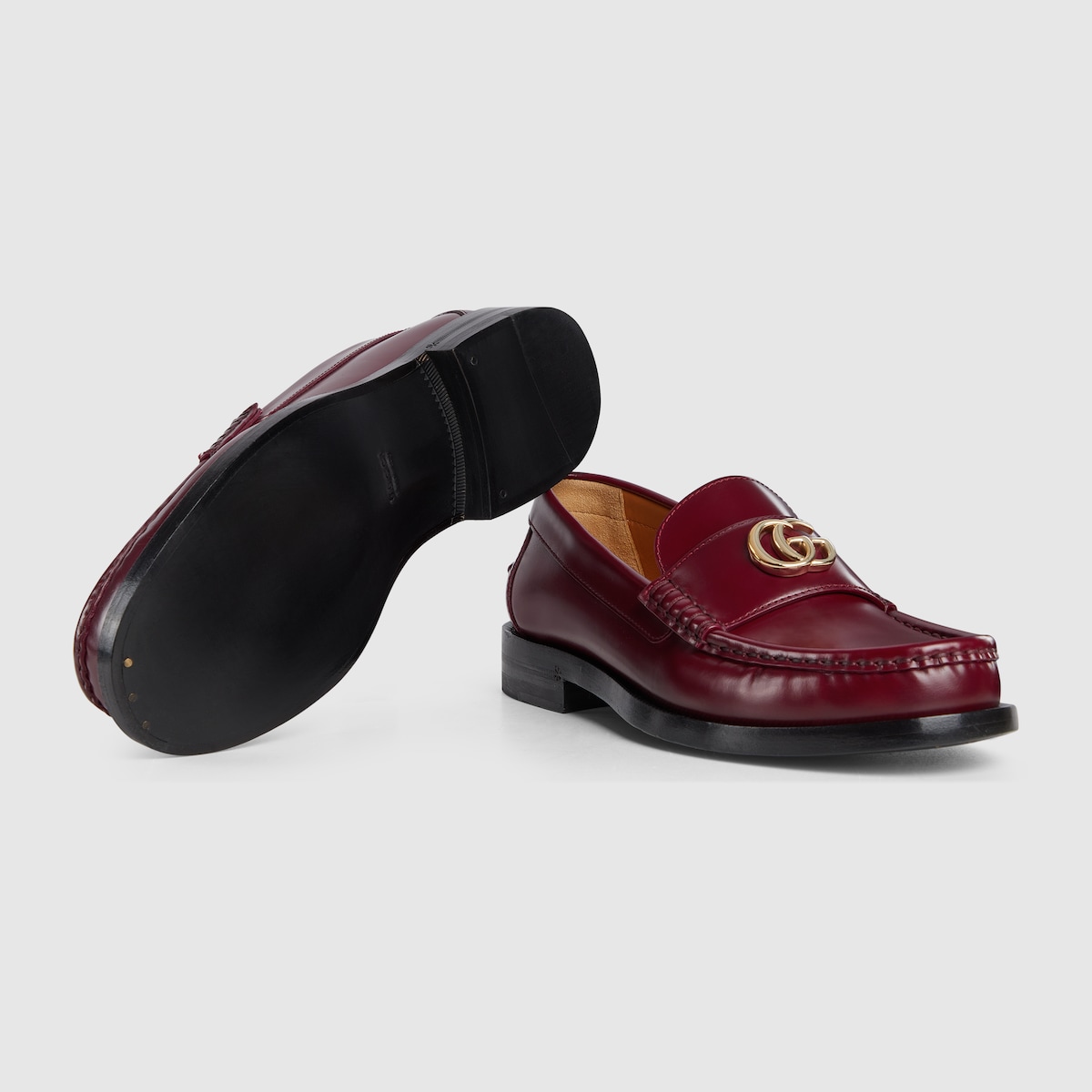 Women's Double G loafer in Rosso Ancora leather GUCCI® US