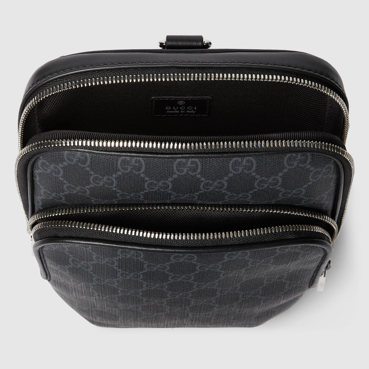 GUCCI ボディバッグ ブラック GG ブラック〕スモール スリングバッグ ・ブラック GGスプリーム