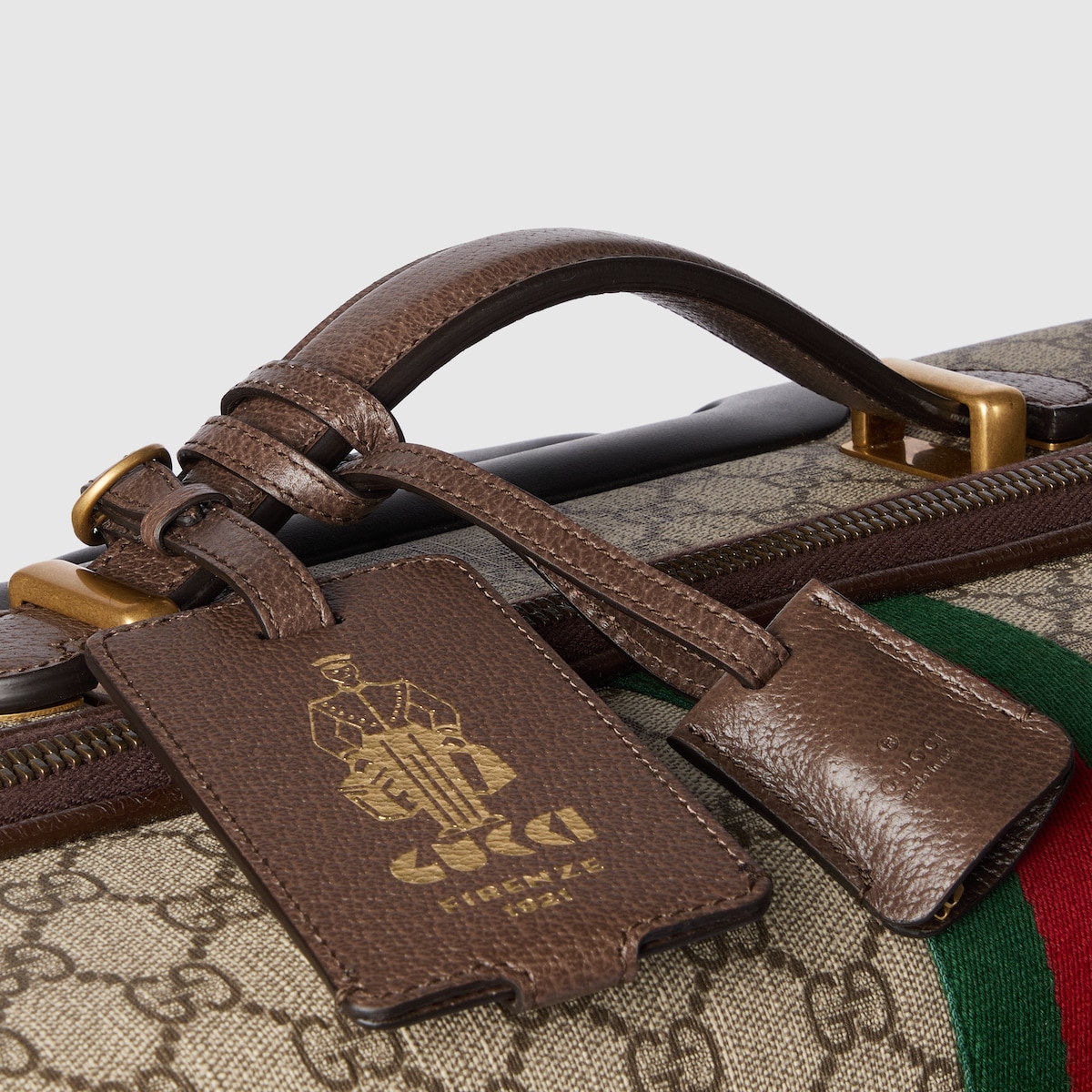 Gucci Savoy cabin plus trolley in beige and ebony Supreme | GUCCI® US