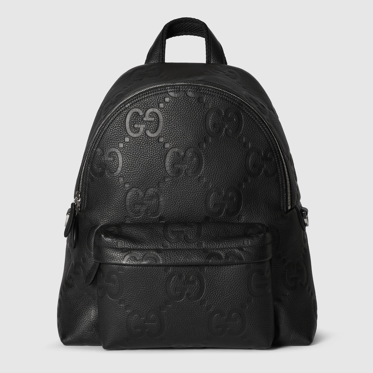 Medium jumbo GG backpack in black GG leather | GUCCI® Canada