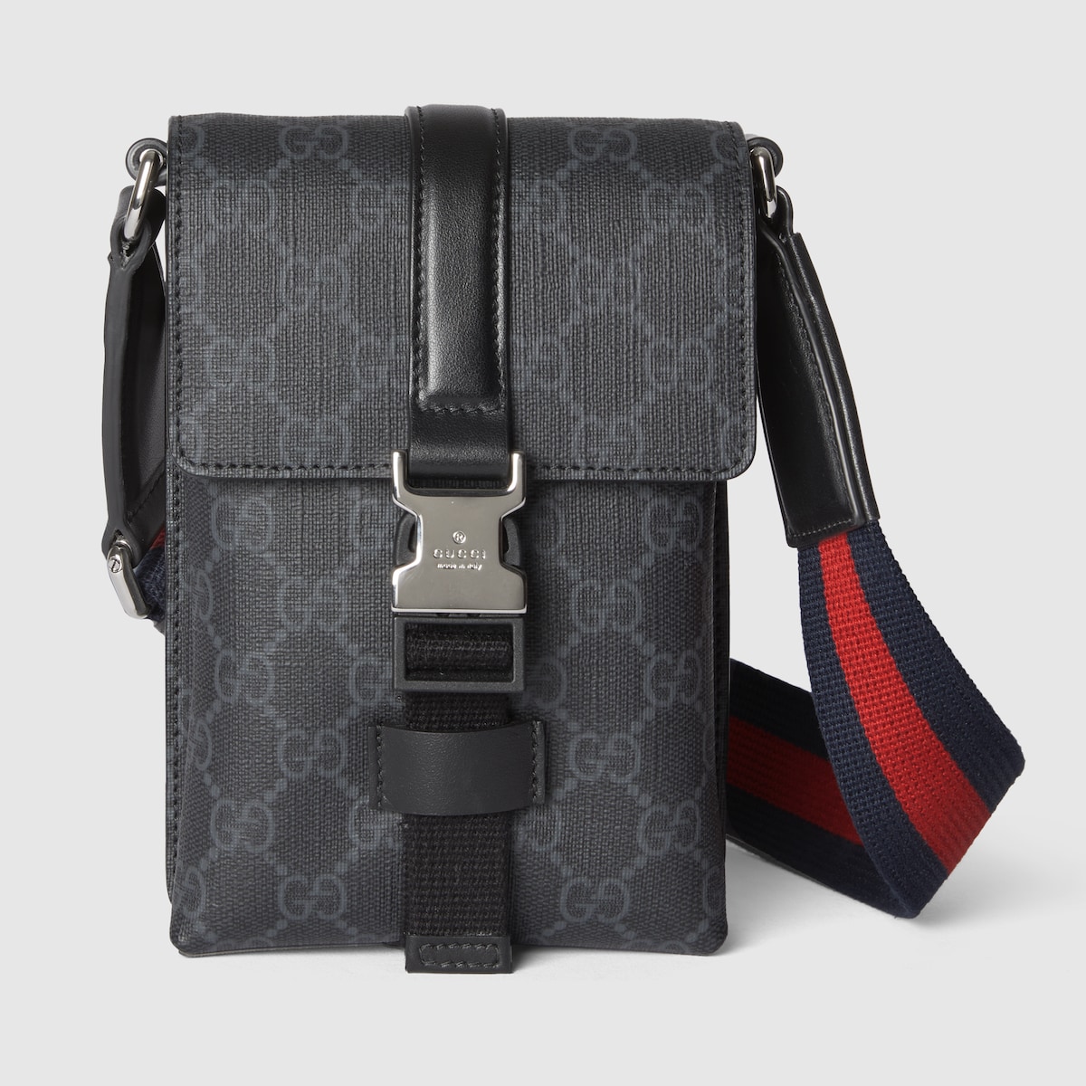 Nano GG bag in black Supreme canvas | GUCCI® SG
