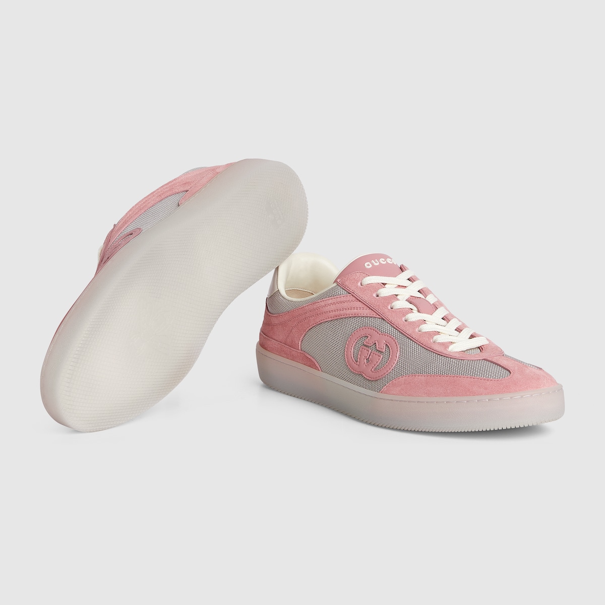 グレイスピンクC75 Men's G75 trainer in pink suede | GUCCI® SI