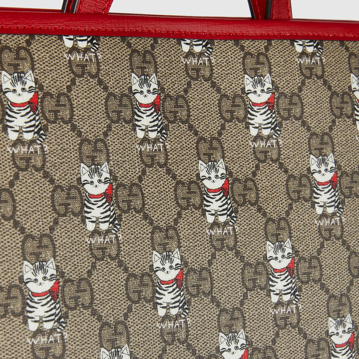 チルドレンズ〕GG プリント トートバッグ ・ベージュ＆ダーク