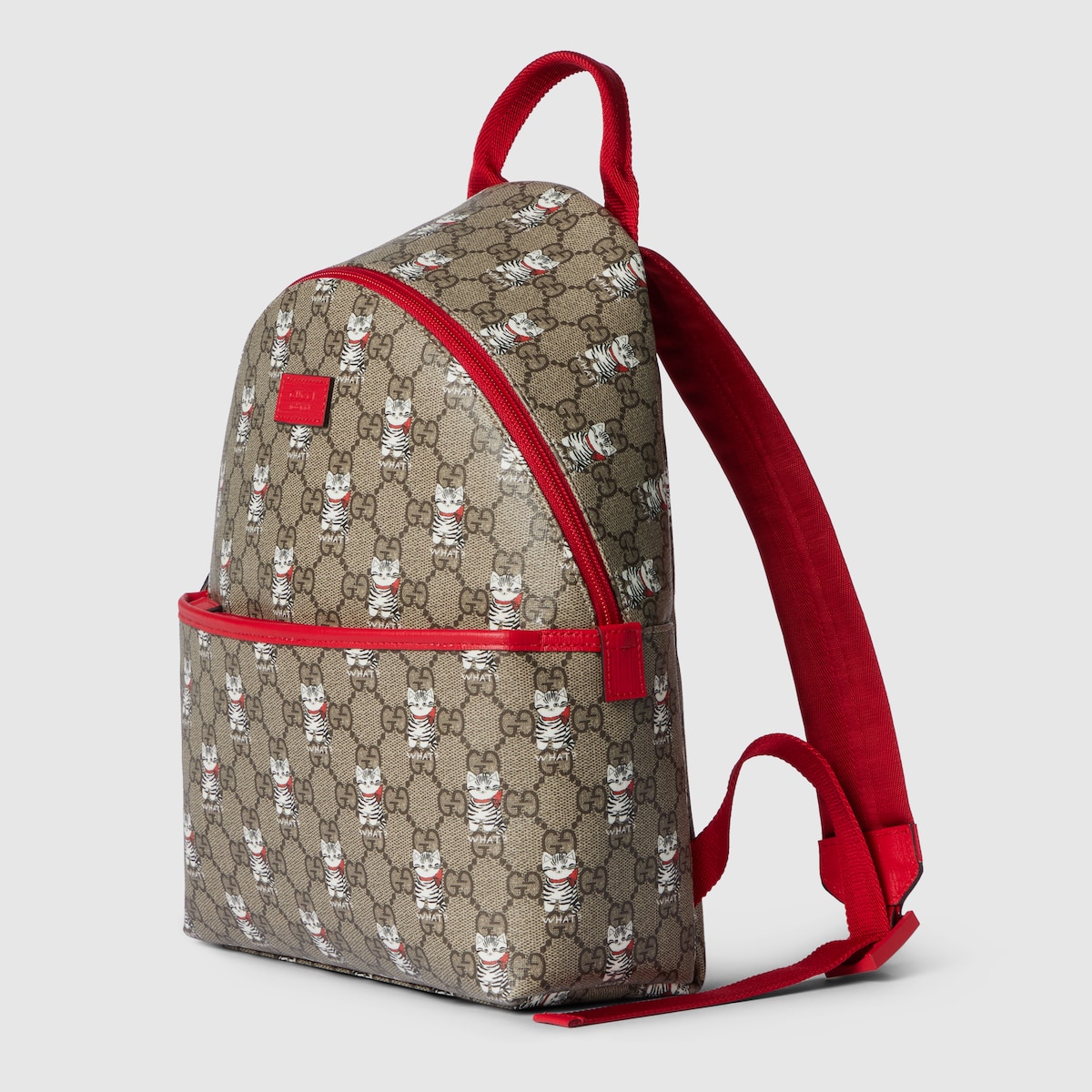 Children's printed GG backpack in beige and dark brown Supreme