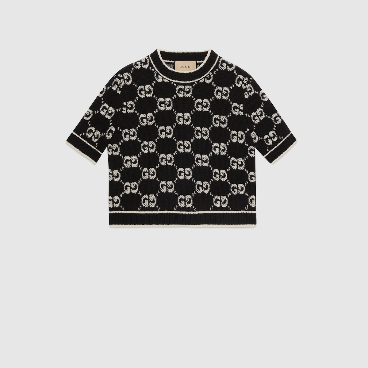 GG ブークレウール ジャカード トップ ・ブラック&アイボリー GG ブークレウール ジャカード トップ ・ブラック&アイボリー