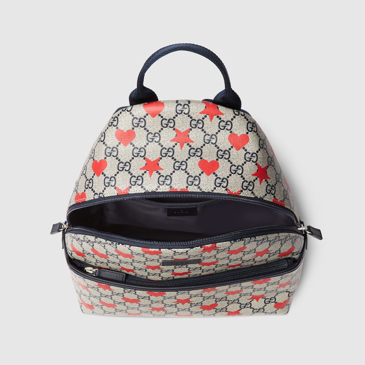 Children's printed GG backpack in beige and blue Supreme