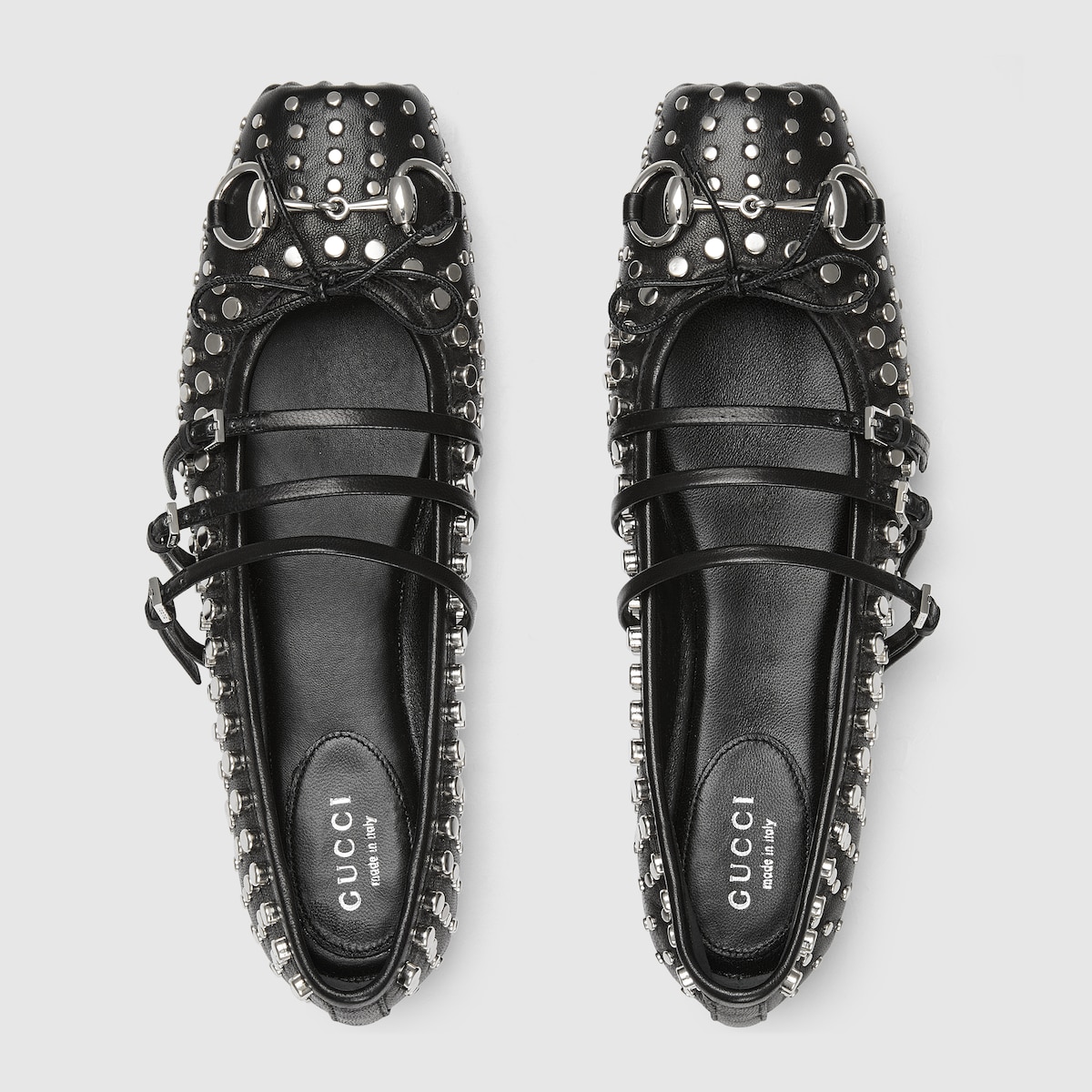 GUCCI ブラック フラットシューズ 35½