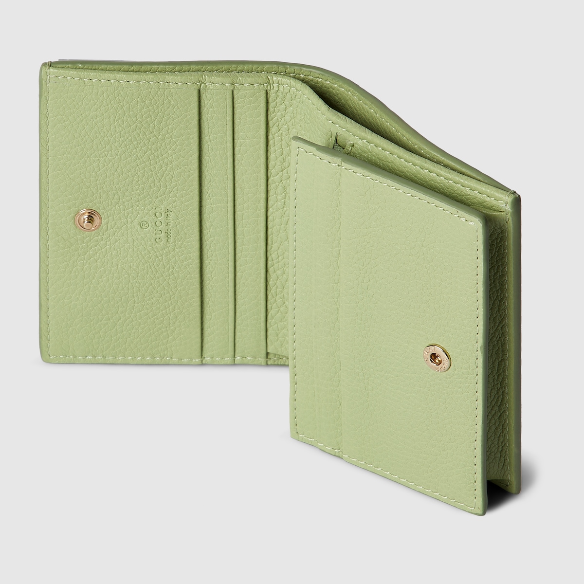 【GUCCI】GG EMBLEM MINI WALLET GUCCI GG Emblem Mini printed coated-canvas and leather