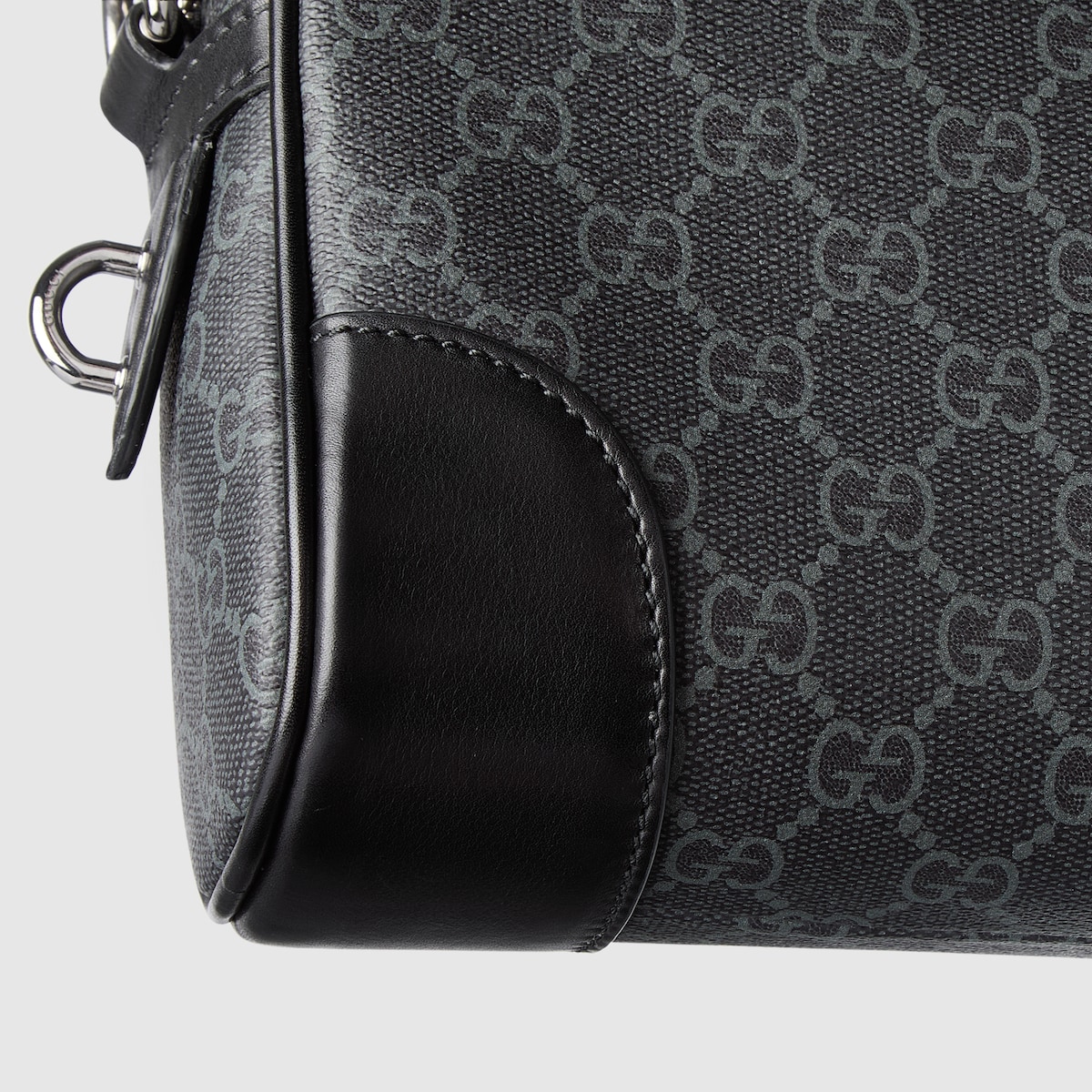 GG Emblem small crossbody bag in black GG leather - thumbnail 9