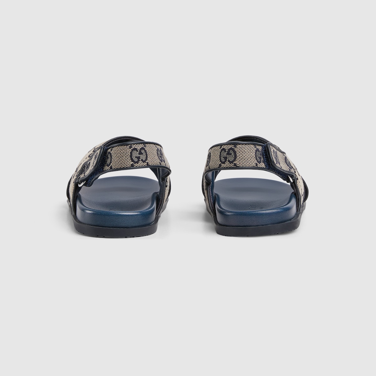 Children's GG sandal in beige and dark brown canvas - thumbnail 7